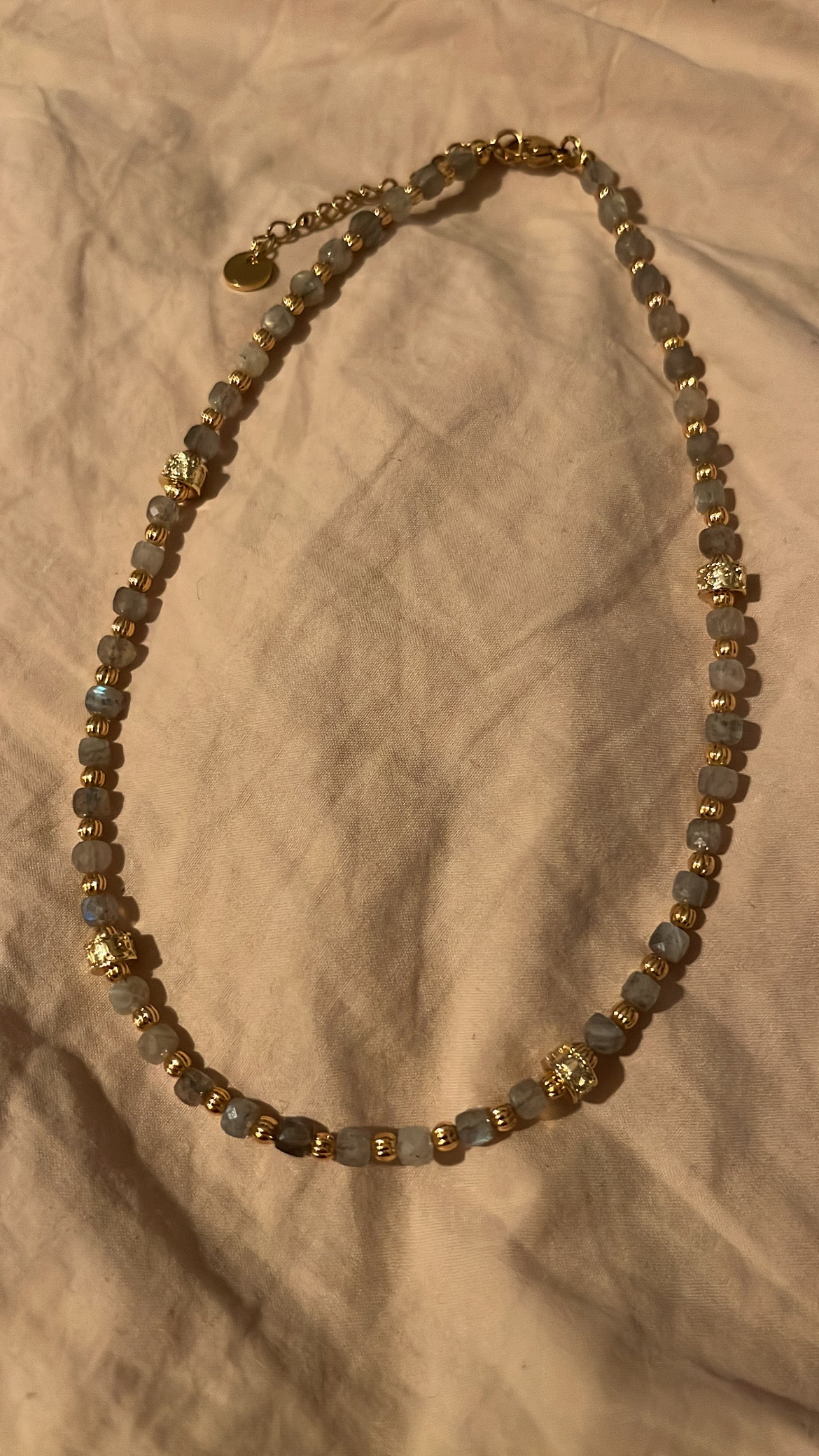 Collier précieuse en labradorite 🩶✨