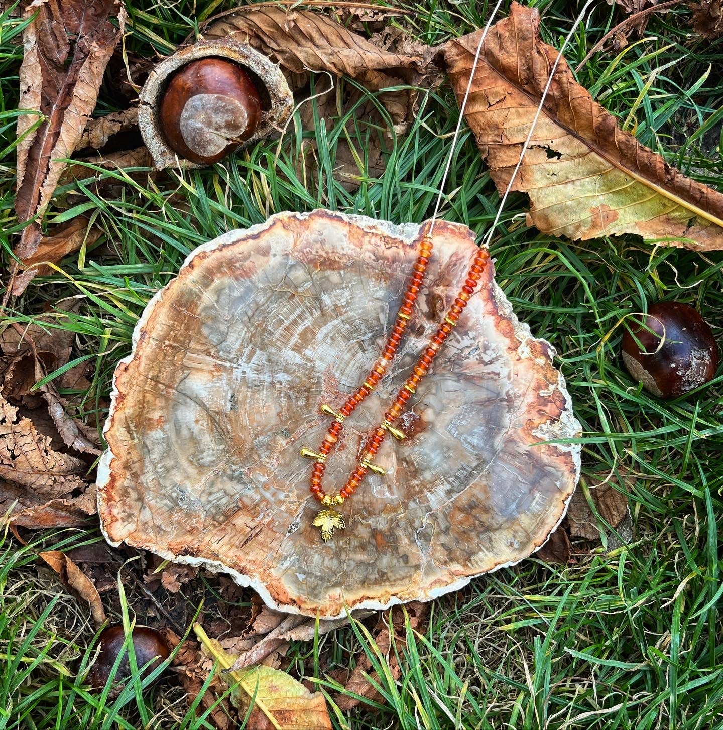 collier Automne en cornaline đđ§Ą