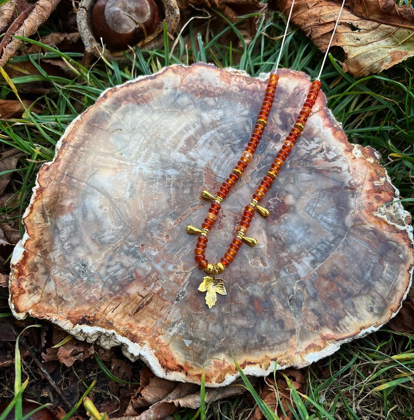 collier Automne en cornaline đđ§Ą