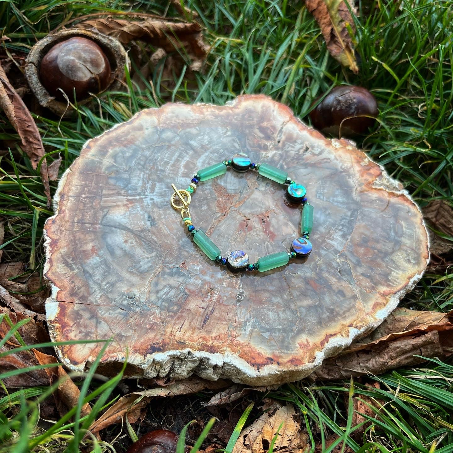 bracelet Sirène en aventurine 🧜♀️💚