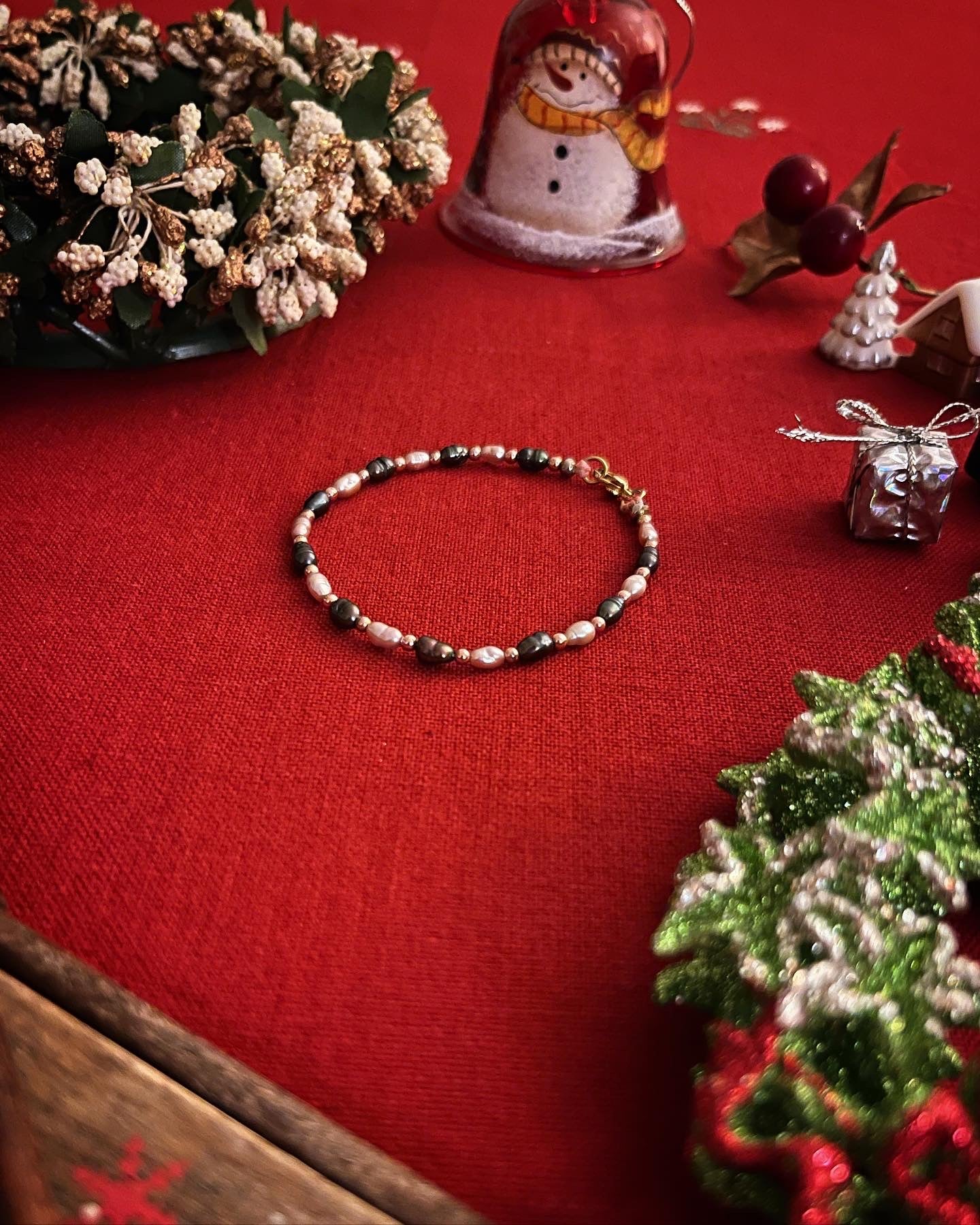 Bracelet baby pearl rose đź’—đź–¤