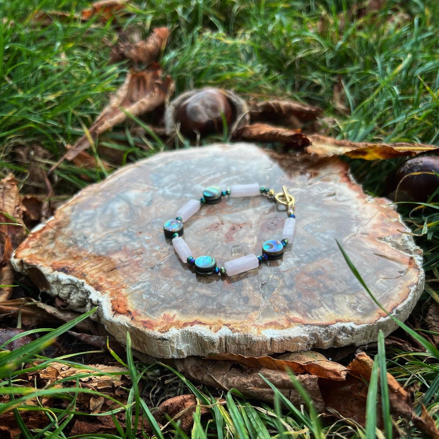 bracelet Sirène en quartz rose 🧜♀️💗