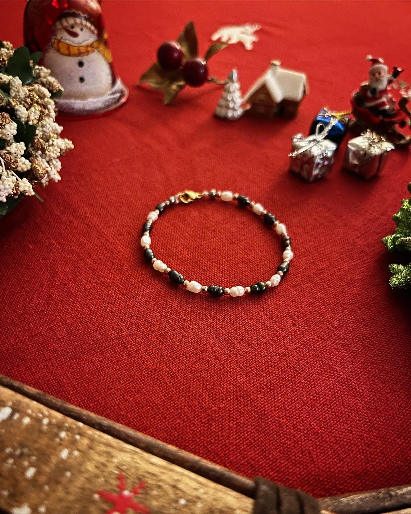Bracelet baby pearl blanc 🤍🖤