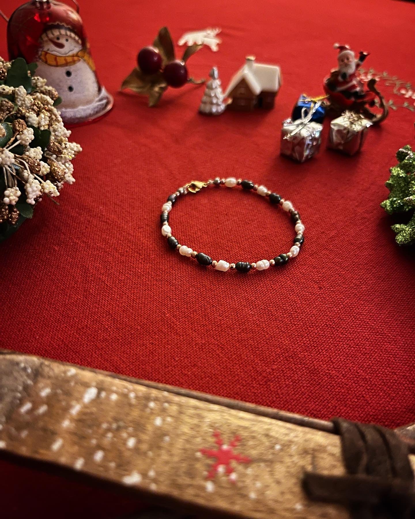 Bracelet baby pearl blanc 🤍🖤