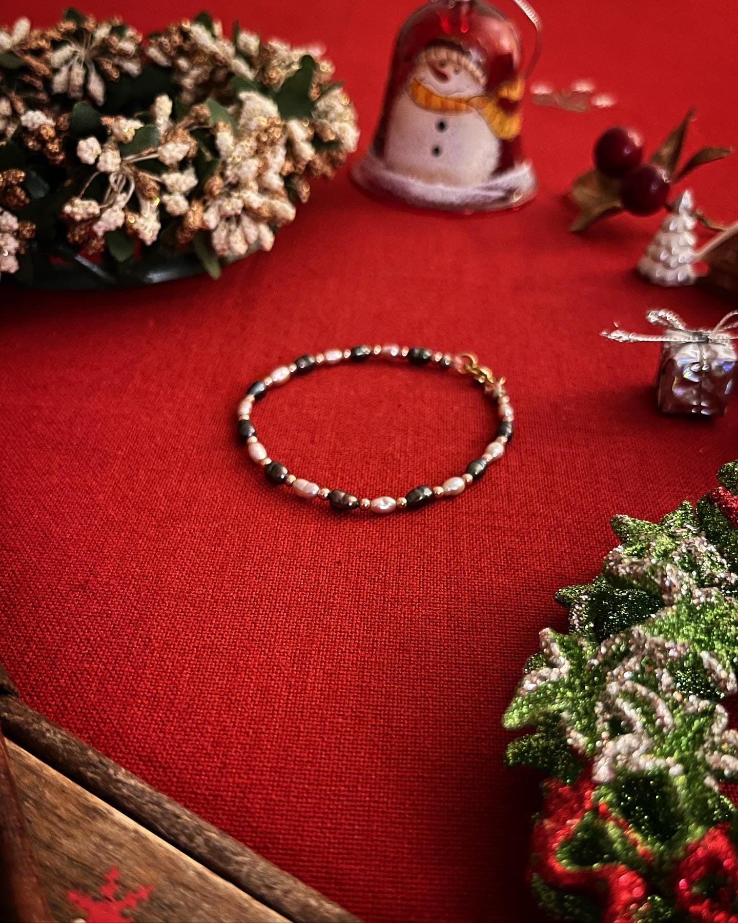 Bracelet baby pearl rose đź’—đź–¤