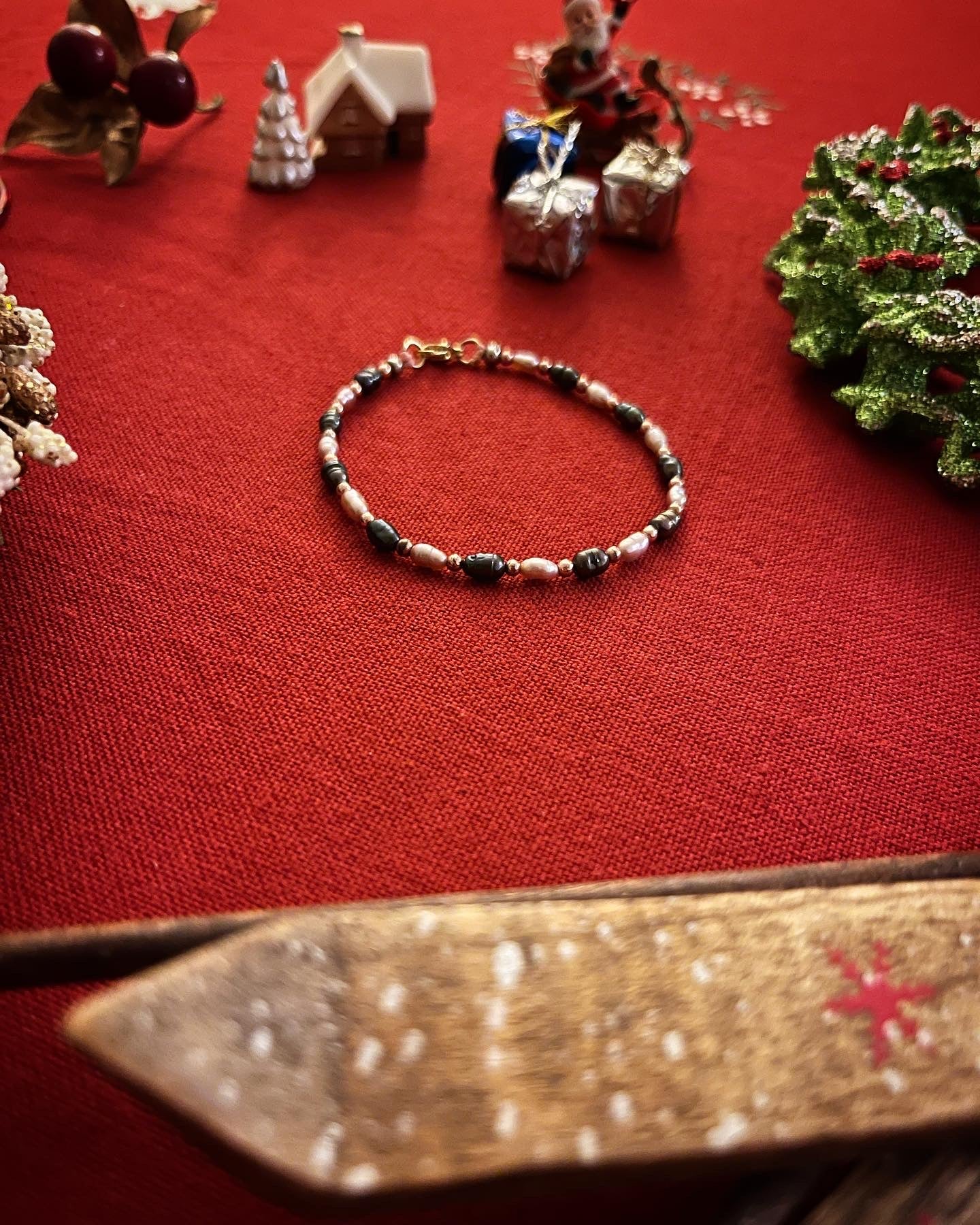 Bracelet baby pearl rose đź’—đź–¤