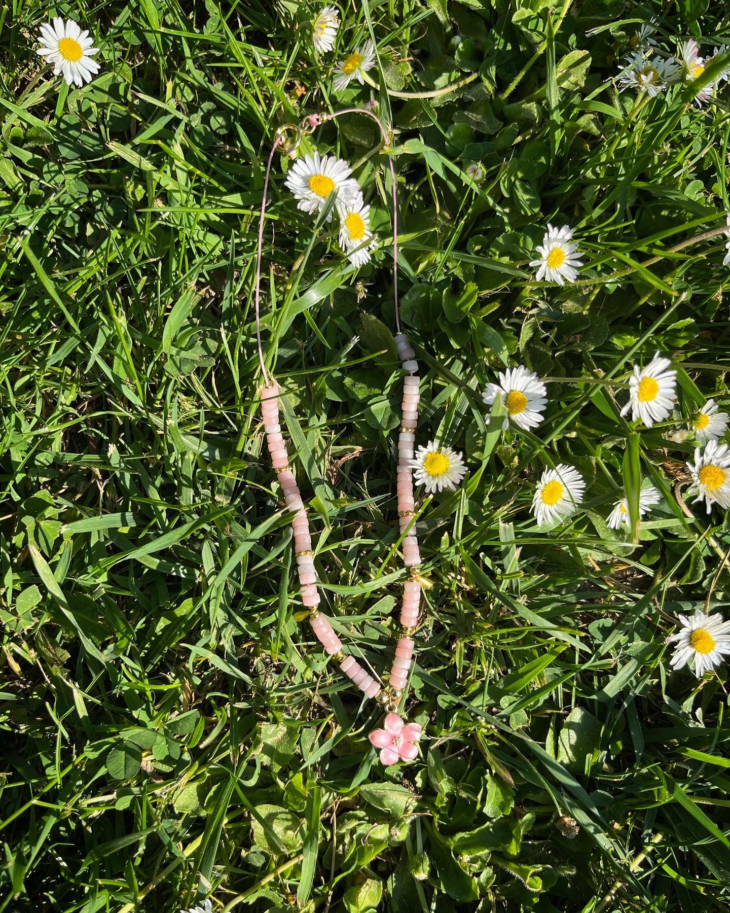 collier printemps opale rose 🌼💗