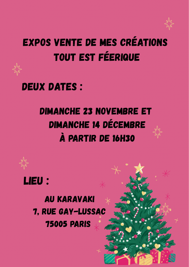 EXPO/VENTE de mes créations ♥️✨