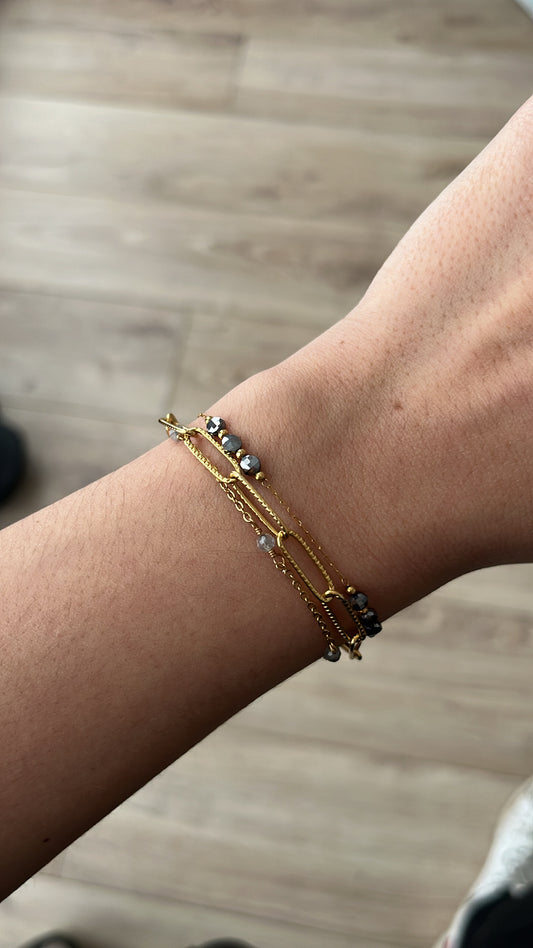 Bracelet trinité protectrice 🩶🖤