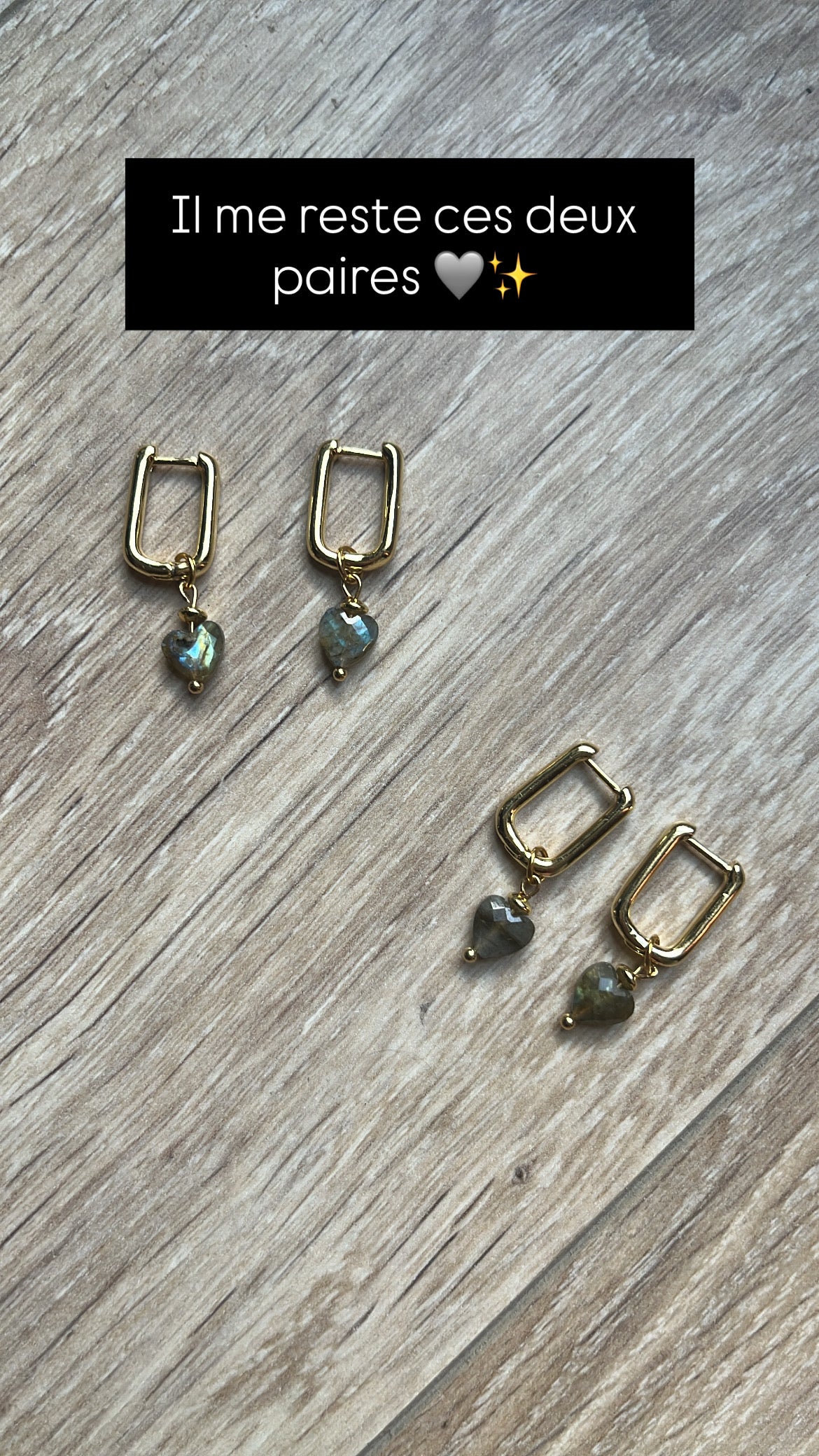 Boucles d’oreilles l’Amoureux en labradorite 🩶✨