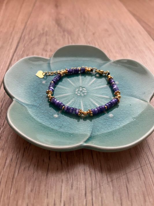 Bracelet Daisy en nacre violette 🌼💜