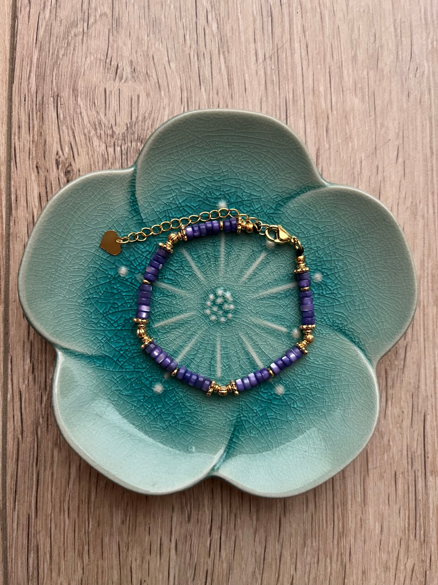 Bracelet Daisy en nacre violette 🌼💜