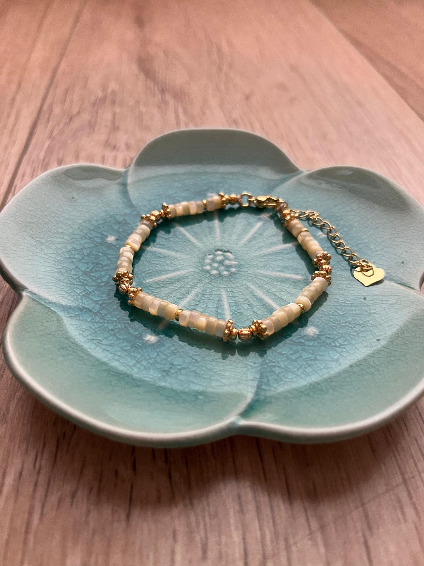Bracelet Daisy en nacre jaune 🌼💛