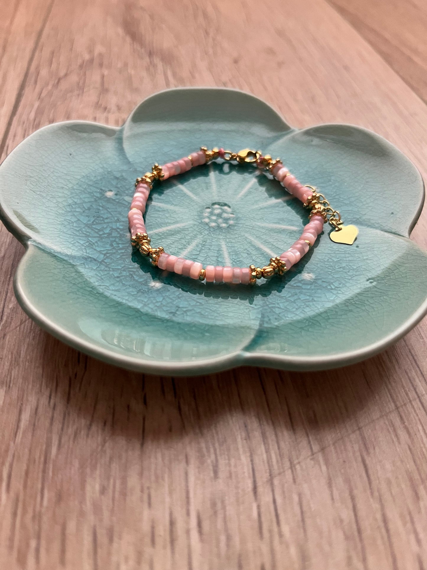 Bracelet Daisy en nacre rose 🌼🩷