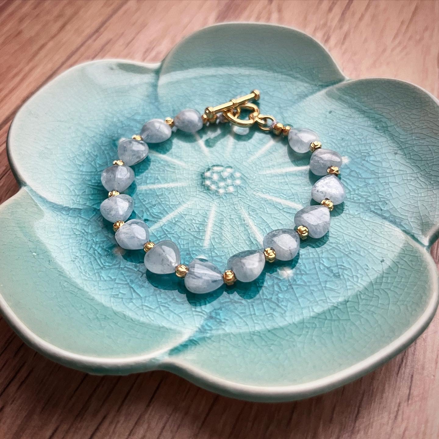 Bracelet l’Amoureux en aigue marine 🩵✨