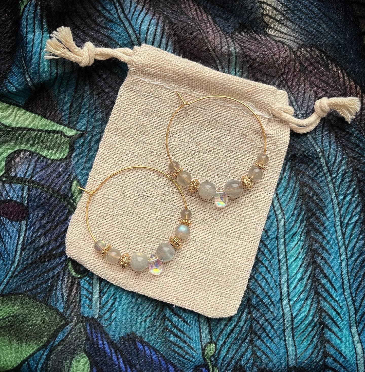 Boucles d’oreilles Belles des îles en labradorite 🌺🩶