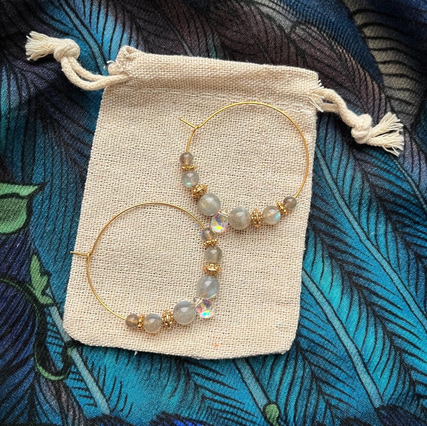 Boucles d’oreilles Belles des îles en labradorite 🌺🩶