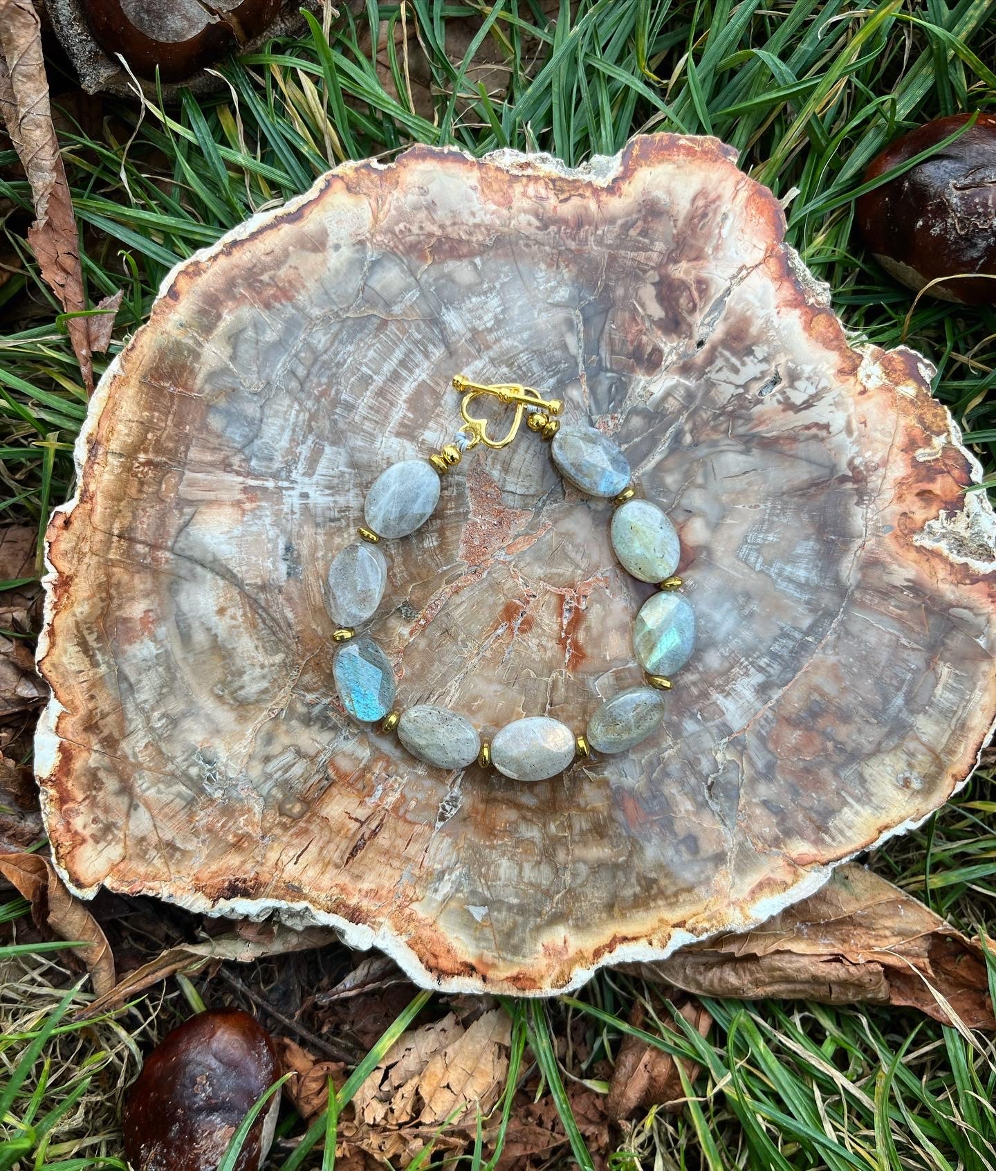 Bracelet tout est féerique en labradorite 🤍💙✨