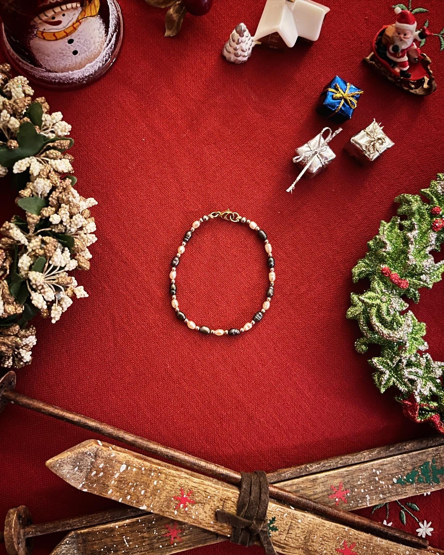 Bracelet baby pearl orange 🧡🖤
