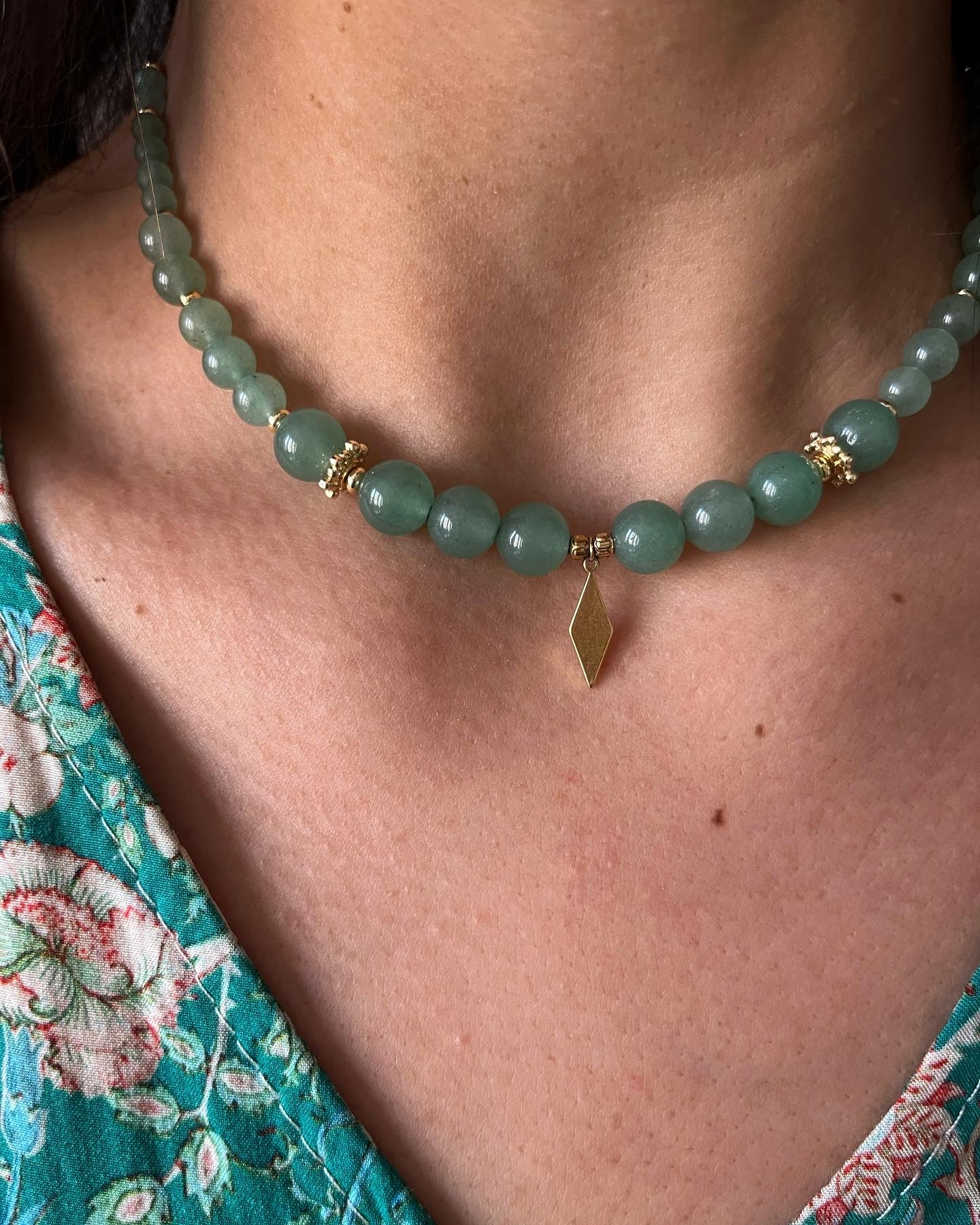 Collier Néfertiti en aventurine 💚