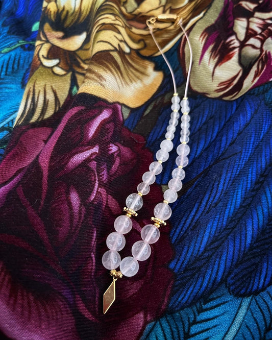 Collier Néfertiti en quartz rose 💗