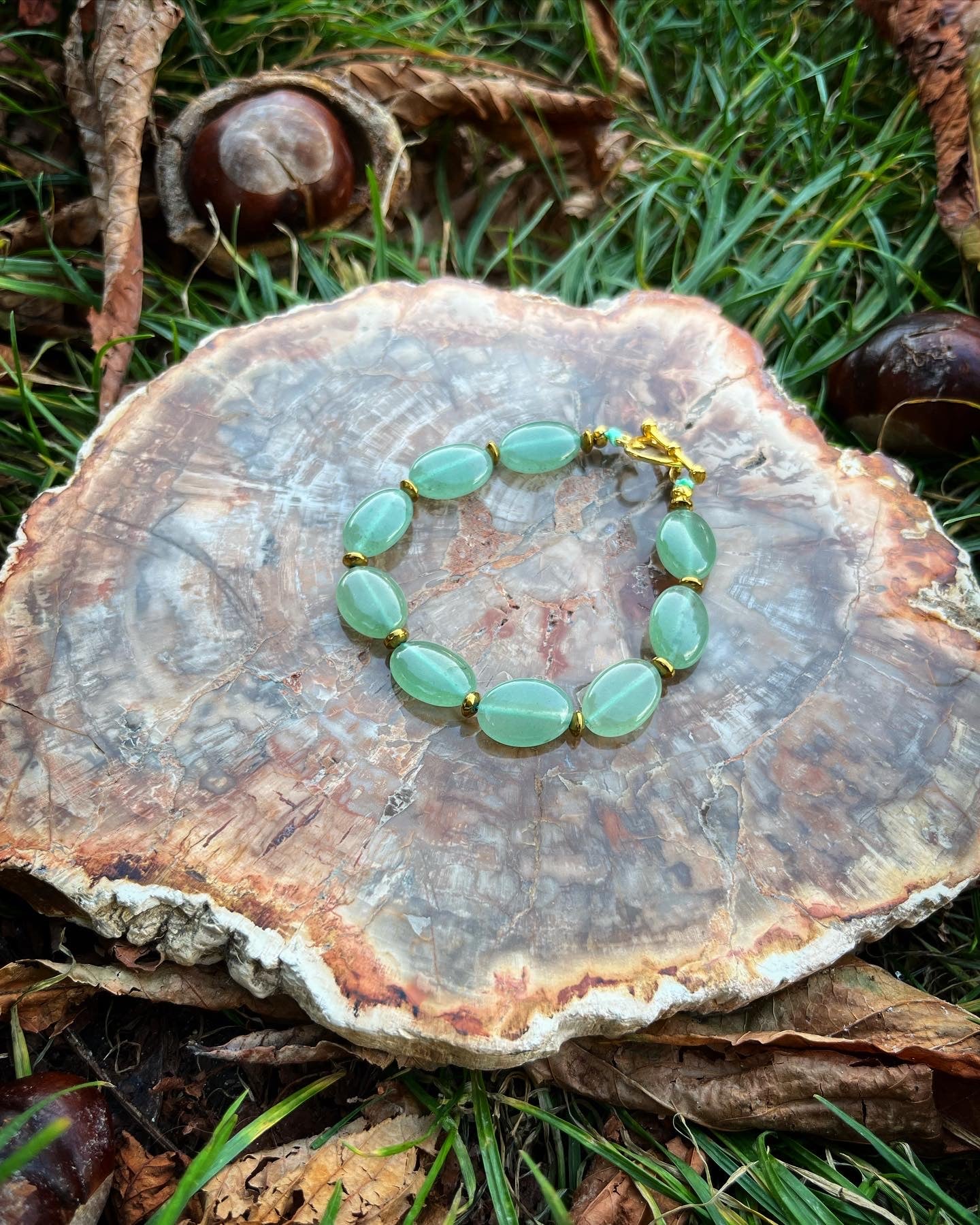 bracelet tout est féerique en aventurine 💚✨