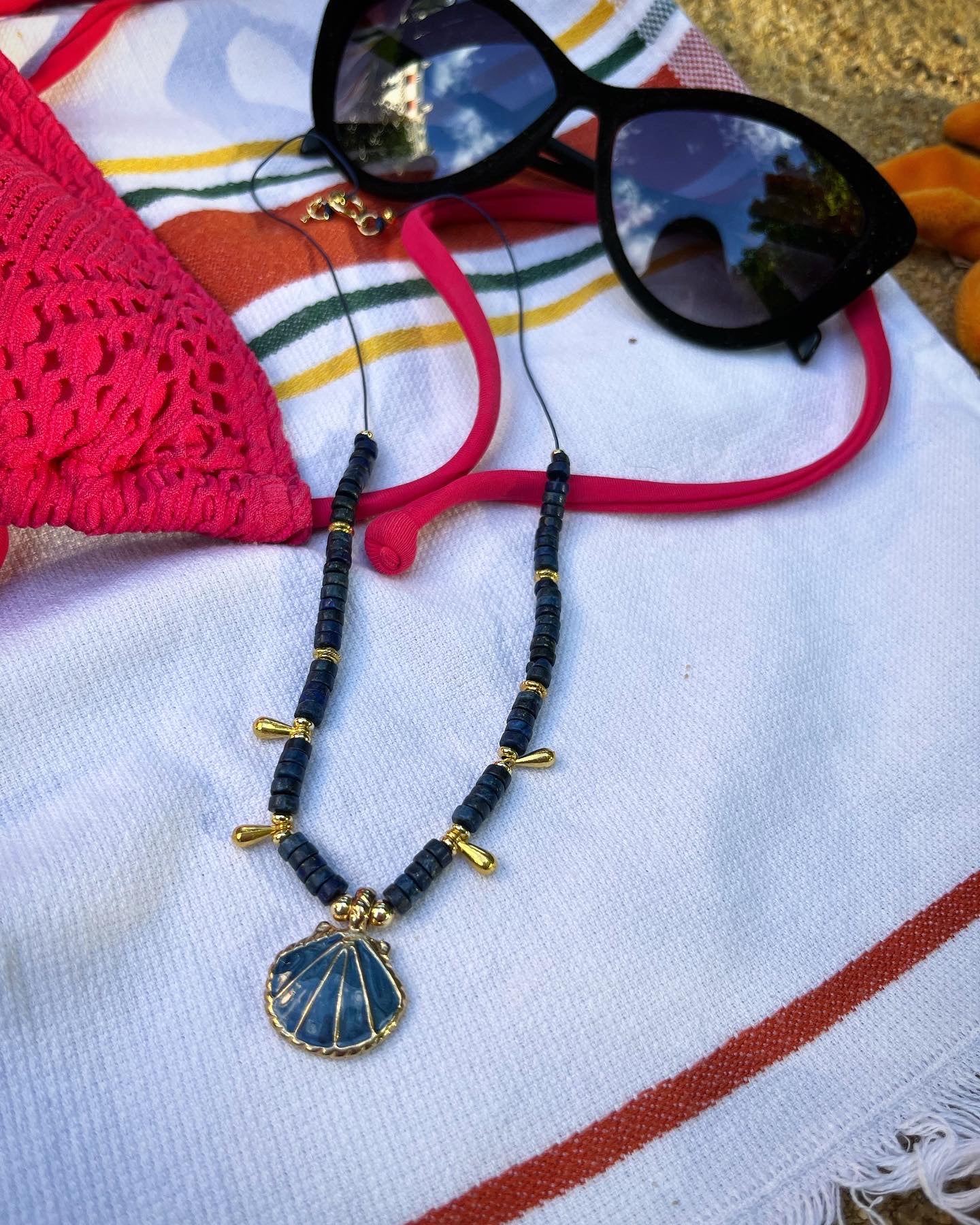 Collier été en lapis-lazuli 🐚💙