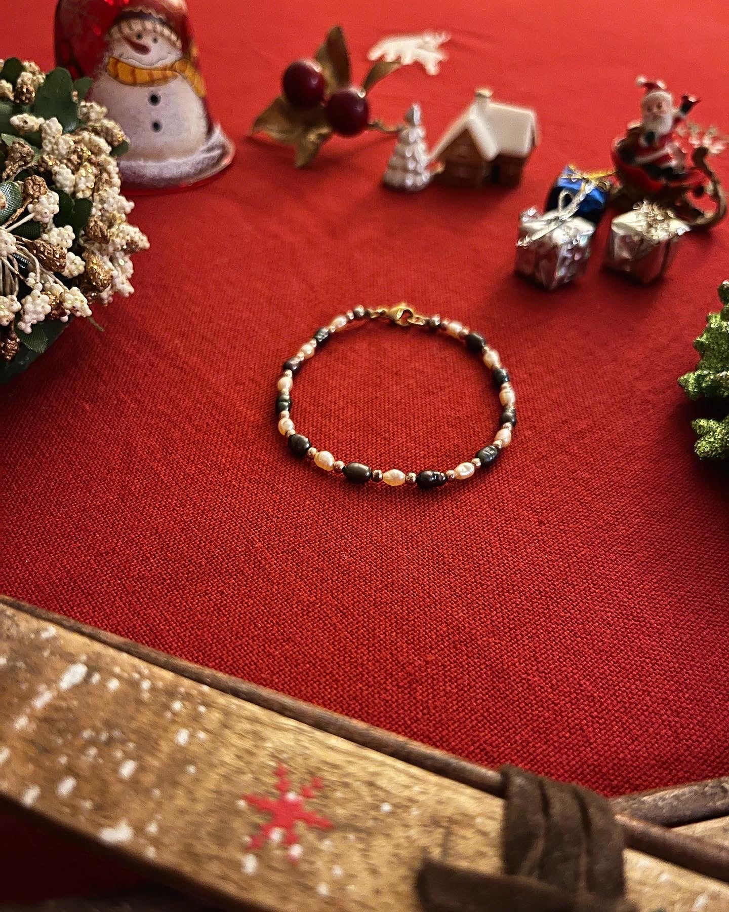 Bracelet baby pearl orange 🧡🖤
