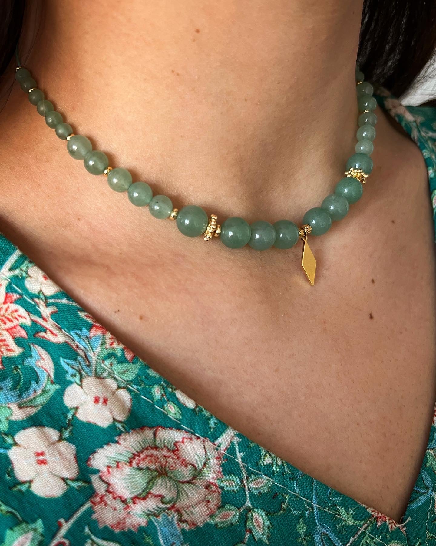 Collier Néfertiti en aventurine 💚