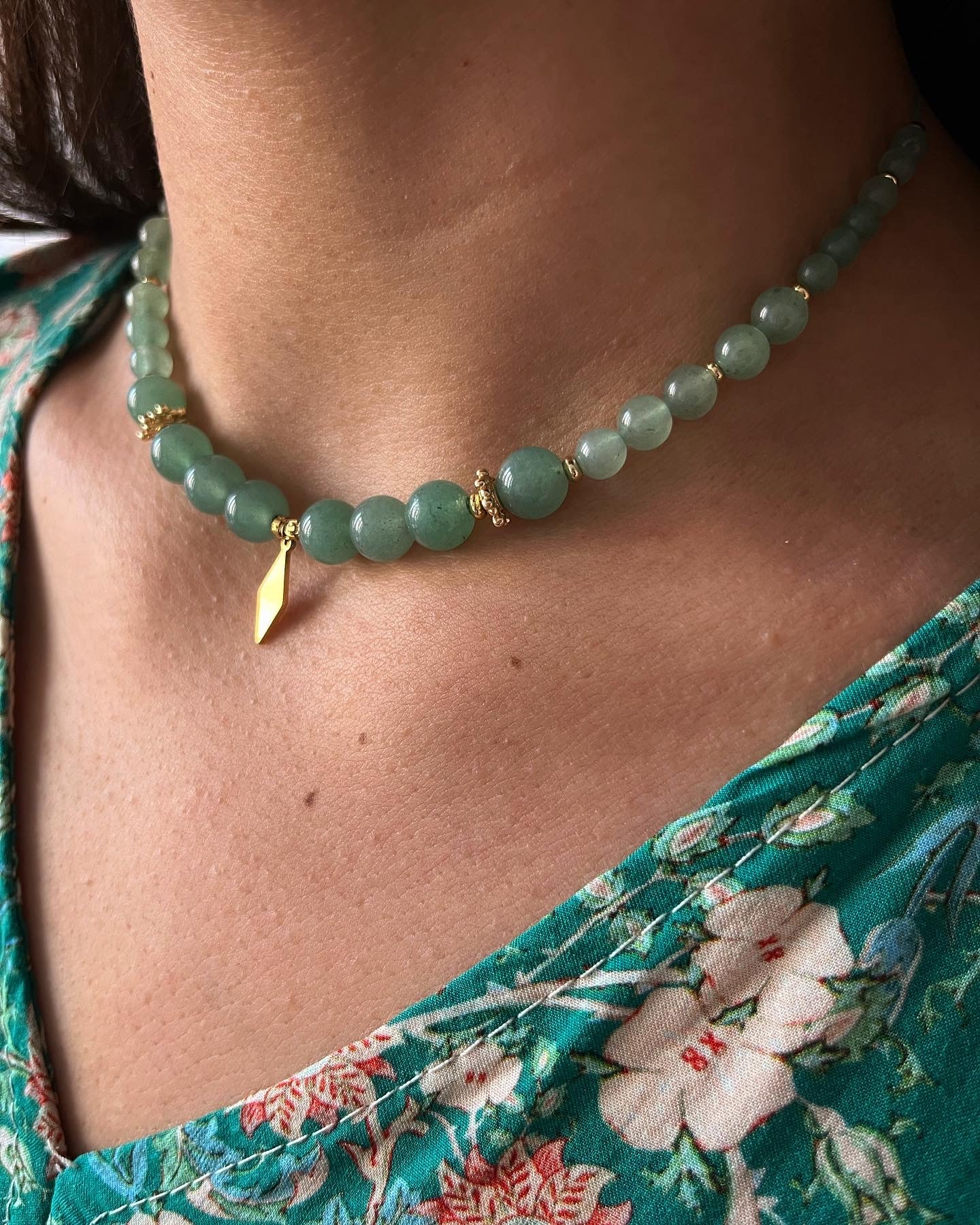 Collier Néfertiti en aventurine 💚