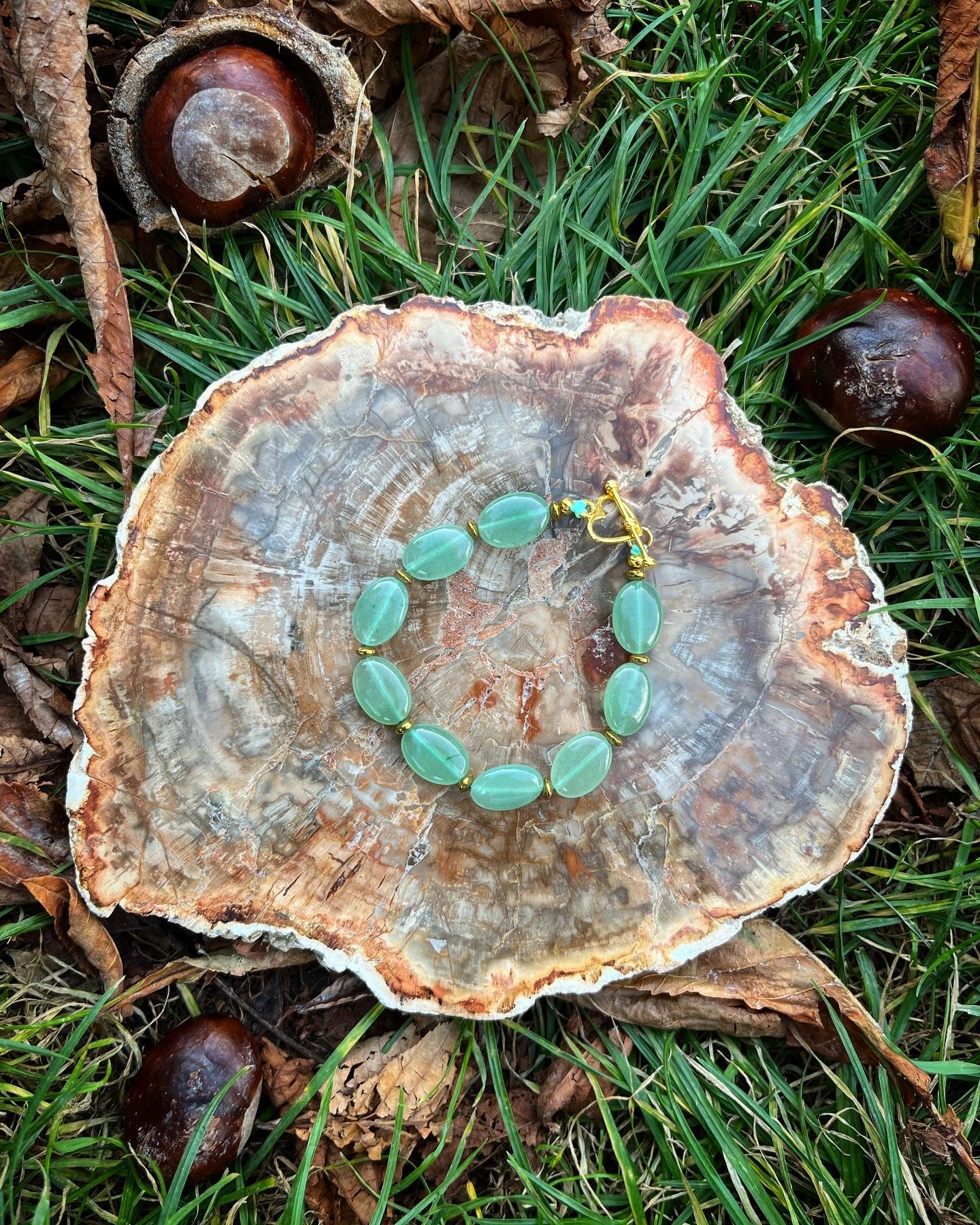 bracelet tout est féerique en aventurine 💚✨