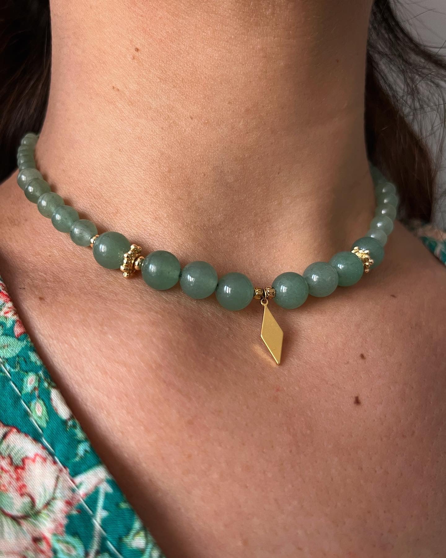 Collier Néfertiti en aventurine 💚